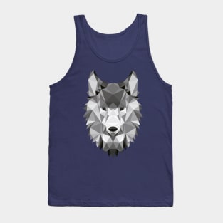 Low Poly Origami Wolf Tank Top